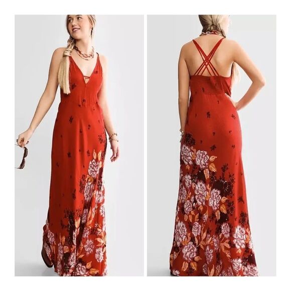 New Free People Get To You Maxi Dress Size S - Picture 1 of 12
